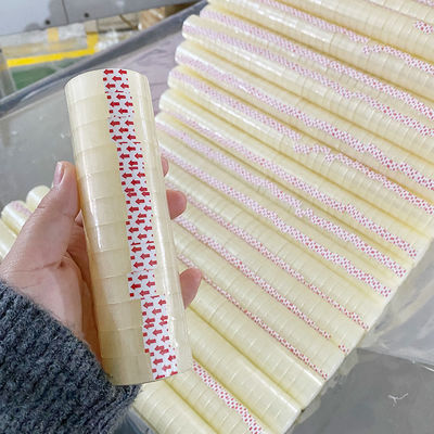 22 años de fabricación de cintas de papelería transparente amarillento OEM personalizado