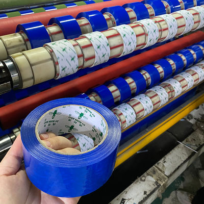Cinta de embalaje azul impresa a medida cinta de embalaje BOPP más vendida precio de fábrica