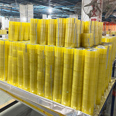 Cintas de embalaje transparentes amarillentas y resistentes al agua