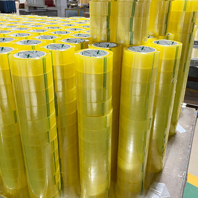 Un buen precio. Cinta de embalaje Bopp transparente amarillenta de alta calidad para sellado de cajas En línea